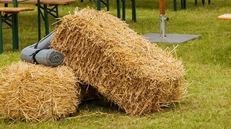 two bales of straw