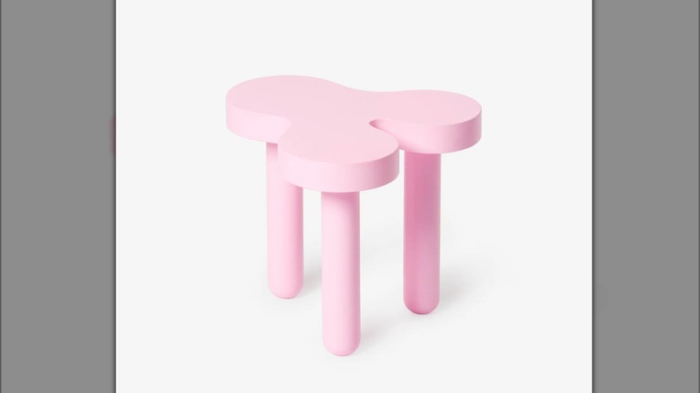 Splat side table white background
