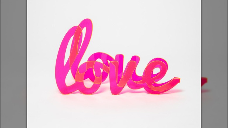 Acrylic shelf decor
