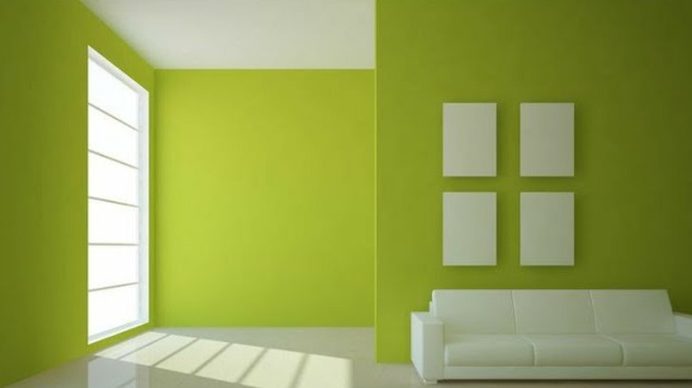 lime green hallway