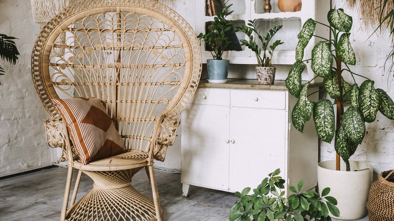 a boho bedroom corner