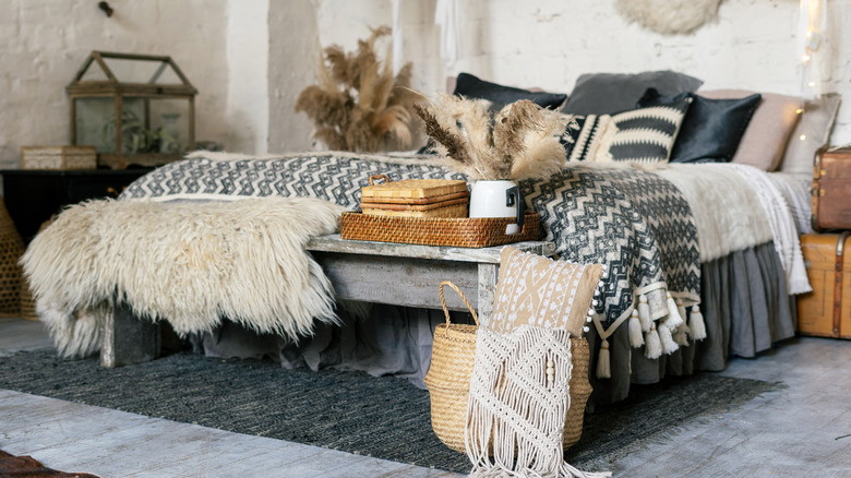 luxe bohemian bedroom