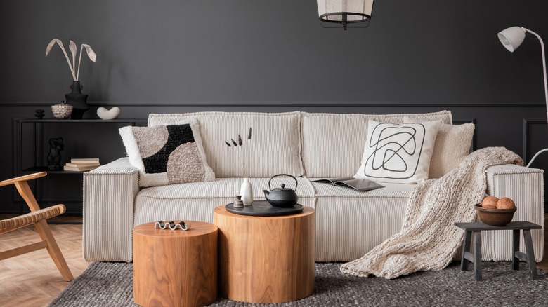 charcoal and khaki home design