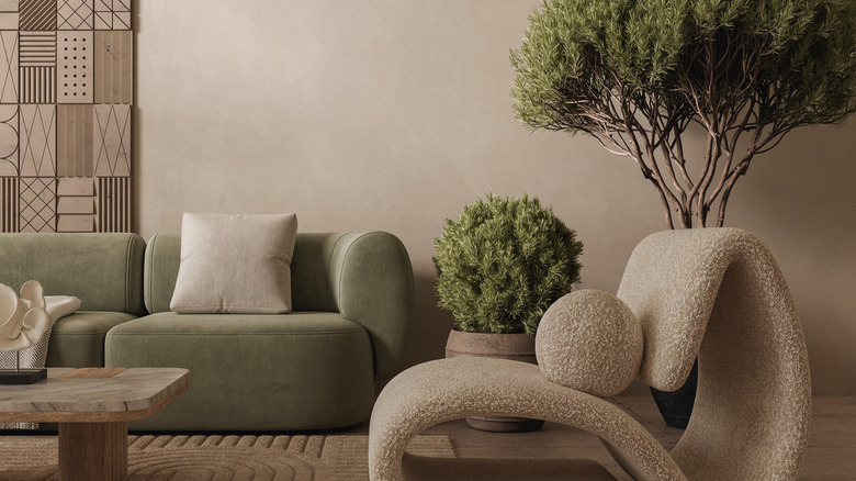 olive green and khaki home decor