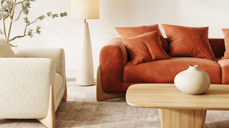 terracotta and beige home design