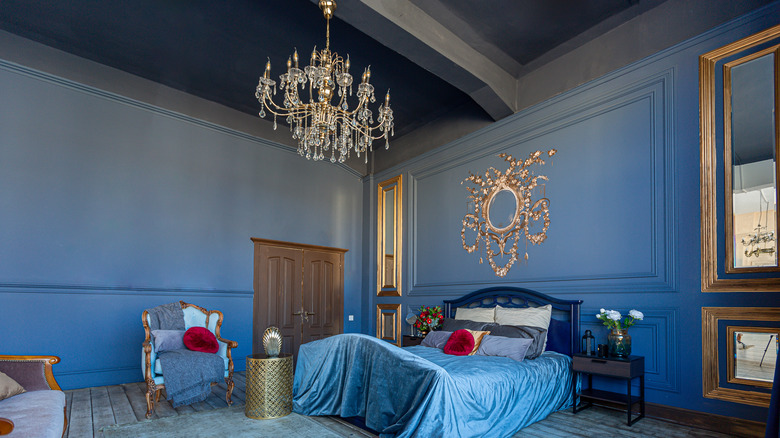 dark gray bedroom ceiling