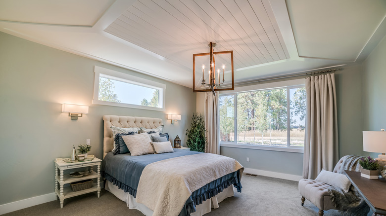 shiplap on center of ceiling