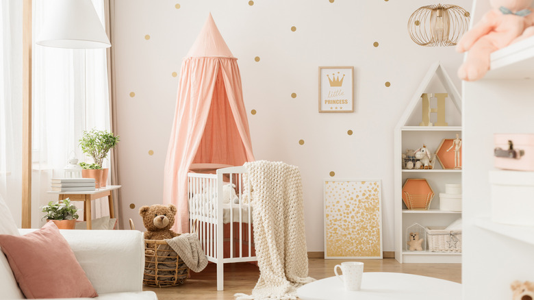 Nursery with framed art
