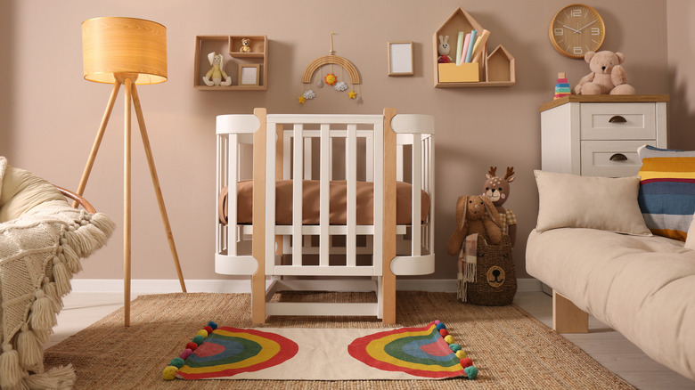 Nursery with a rug