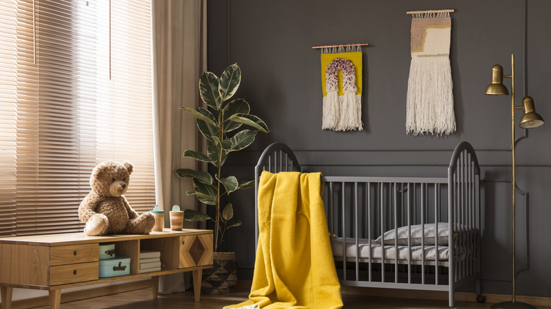 Nursery with macrame art