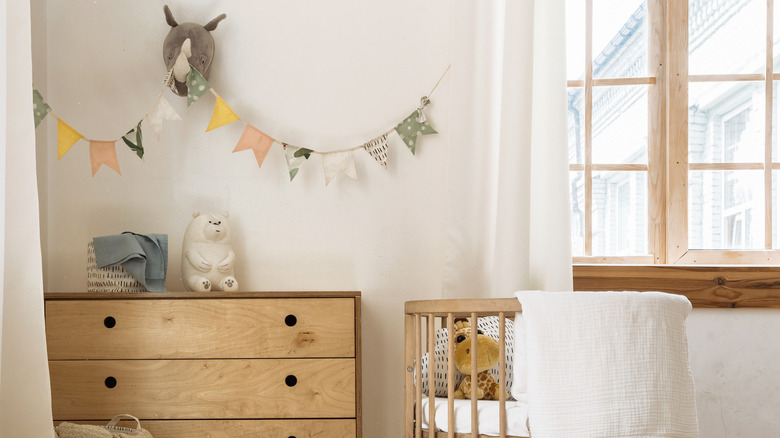 Nursery with a banner