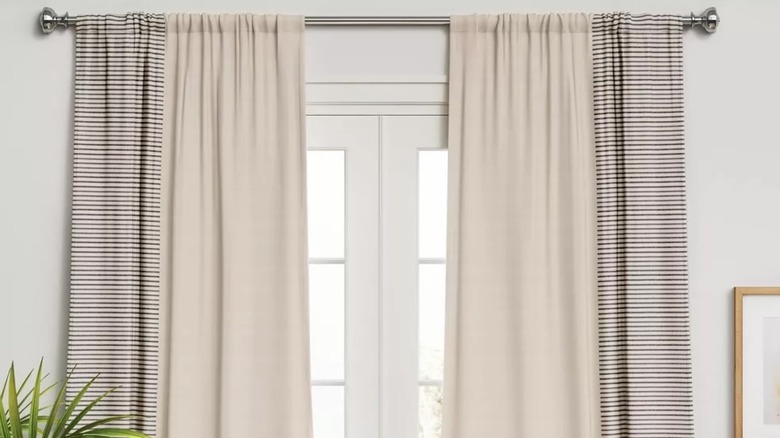 Simple curtains hanging over a window