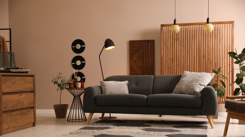 three records hung on wall