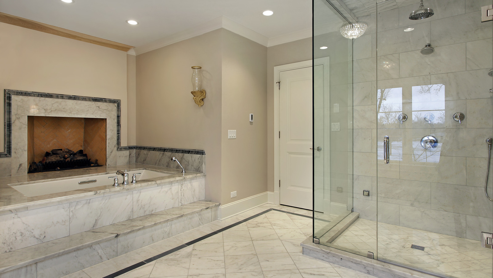 20 Bathrooms With Fireplaces To Cozy Up Your Space