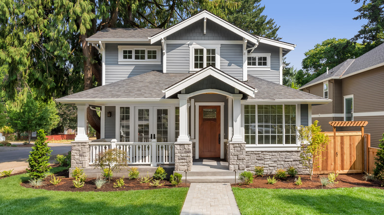 Frontal view of a house