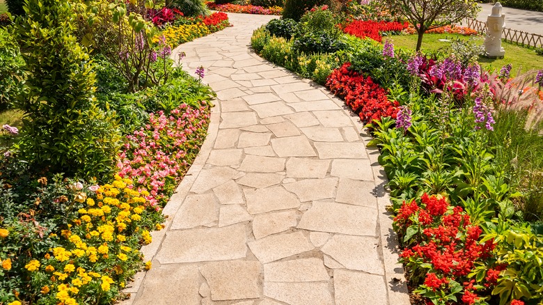 path leading through a garden