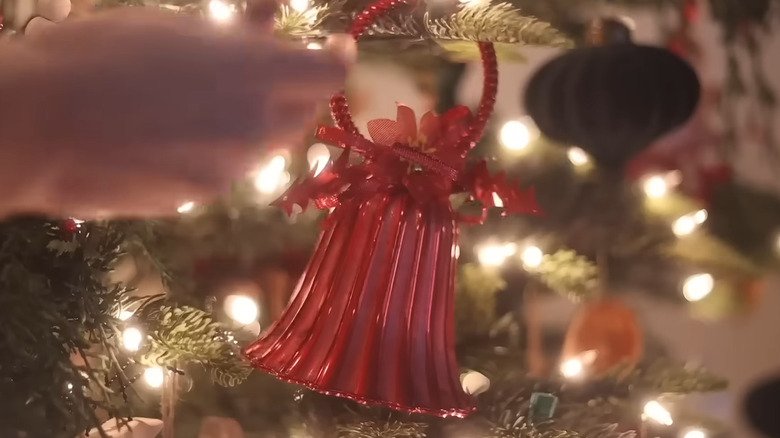 The red bell ornament from Dollar Tree