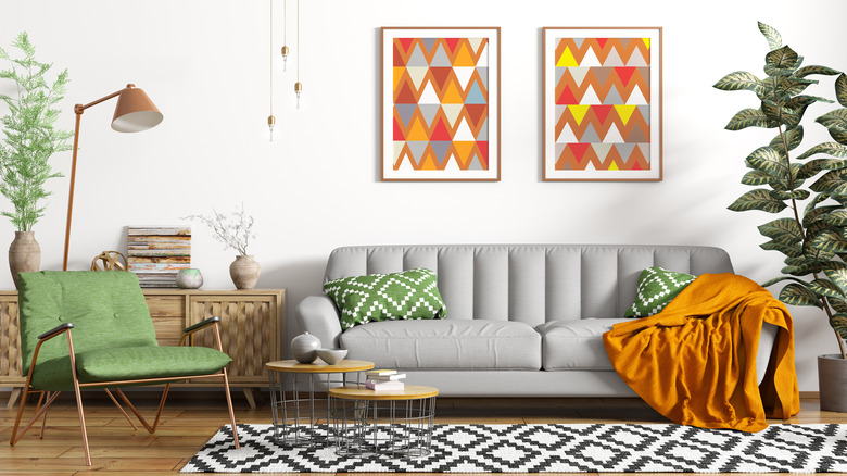 green and orange room