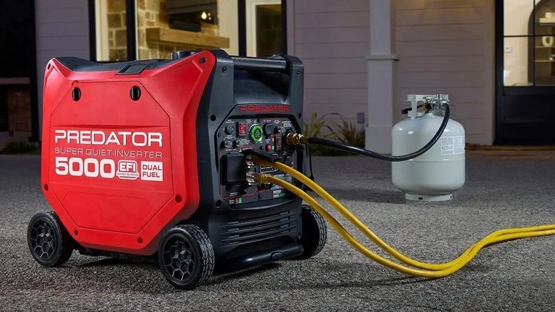 Power generator hooked up to a home
