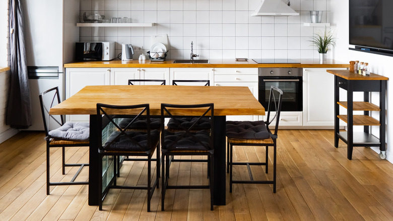 Black and tan kitchen