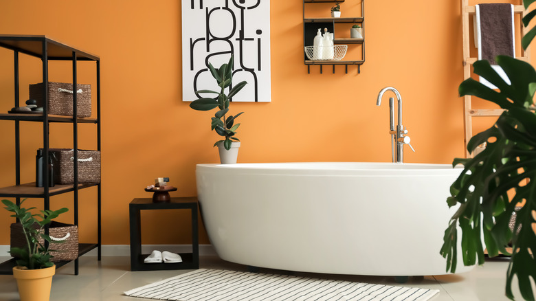 Orange bathroom