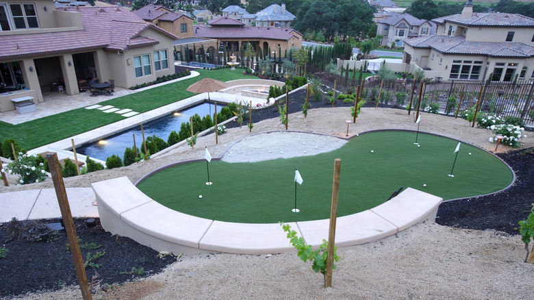 putting green on small hill