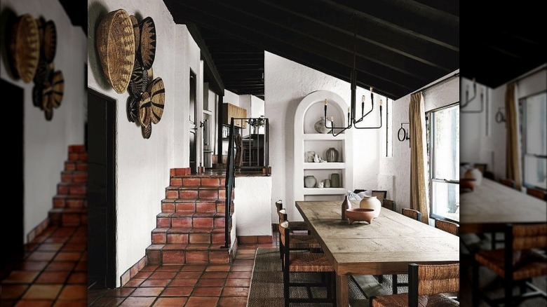 Dining room with stairs
