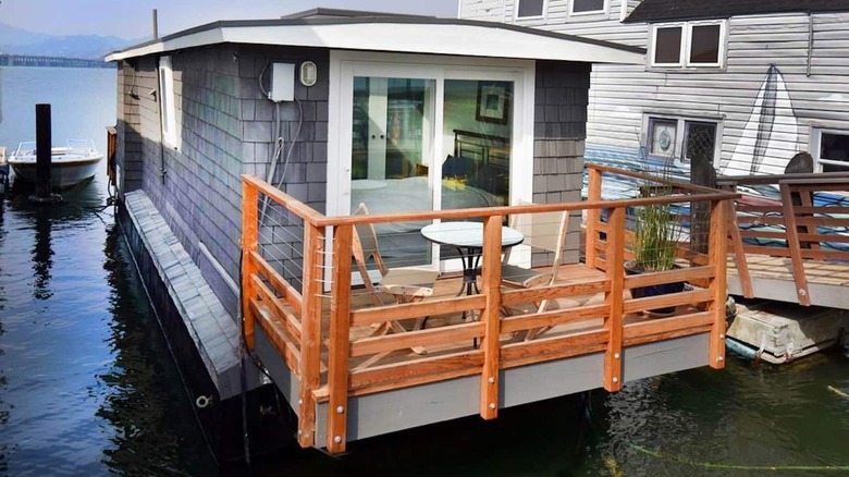 Cute houseboat in California