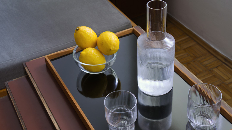 Water carafe bedside