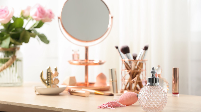 rose gold vanity 