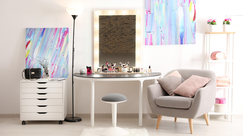 an artsy vanity 