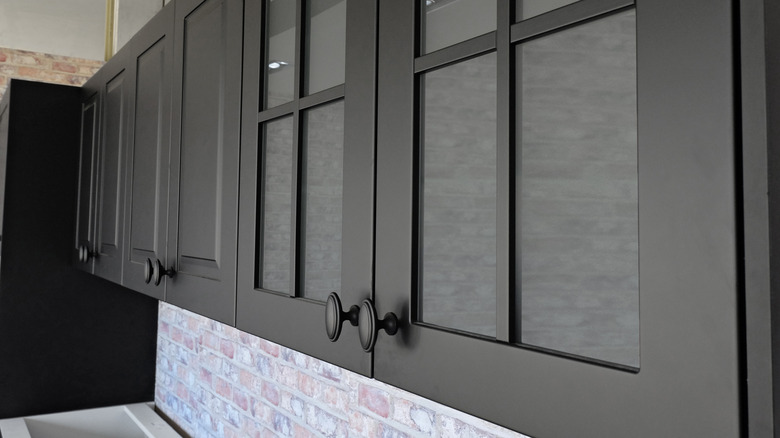 matte black cabinets