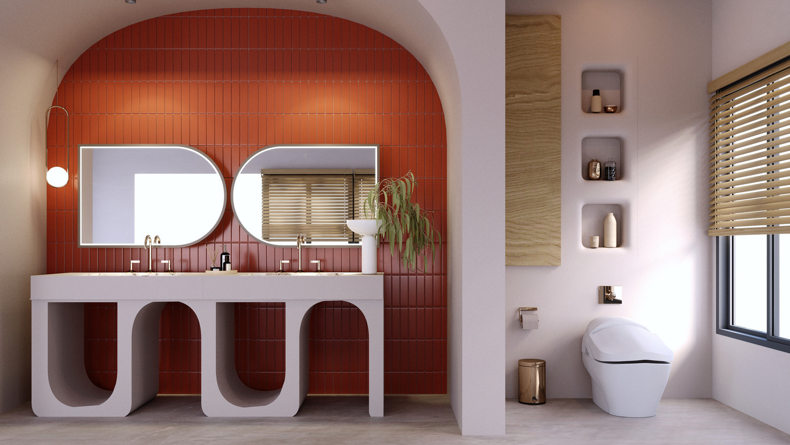 20 Ways To Incorporate Orange Into A Bathroom