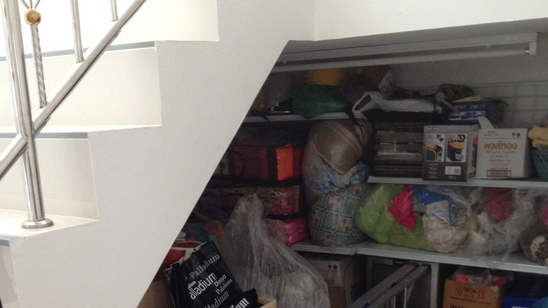 storage room under stairs