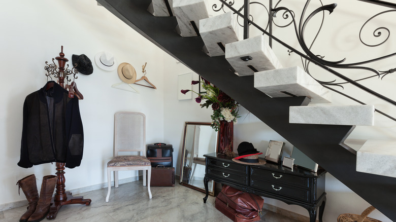 under stairs detail