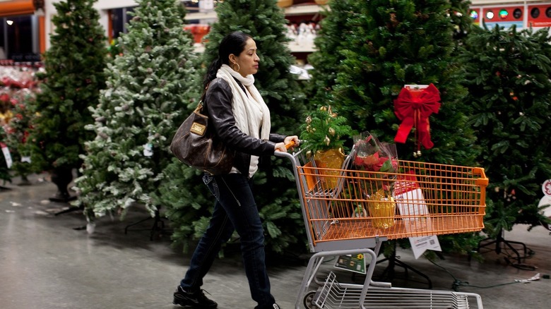 Woman shopping at Home Depot