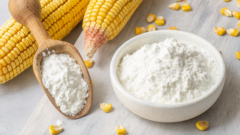 Cornstarch in a bowl