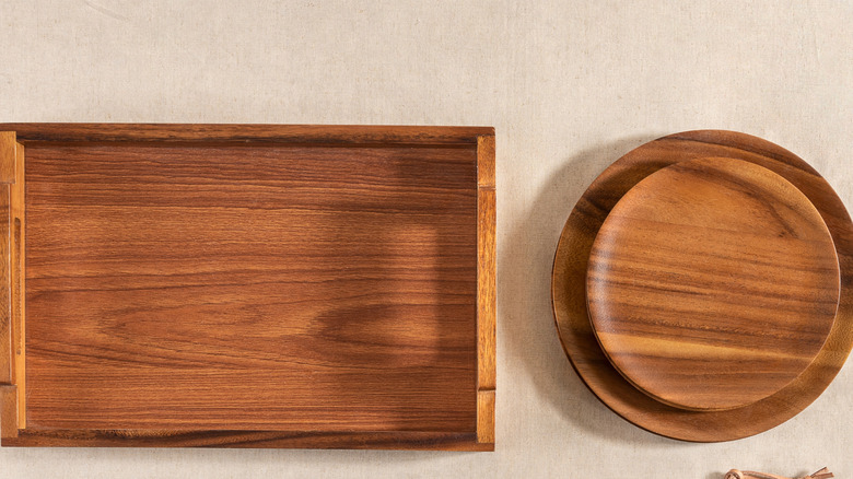 Acacia wood trays