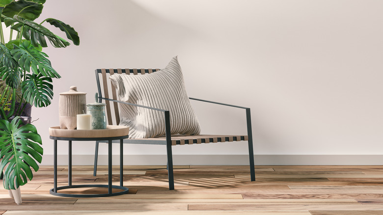 metal indoor accent chair