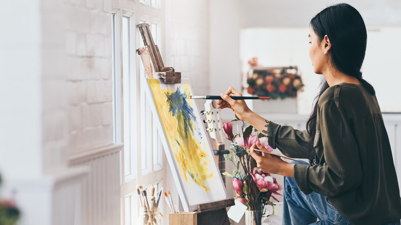 woman painting