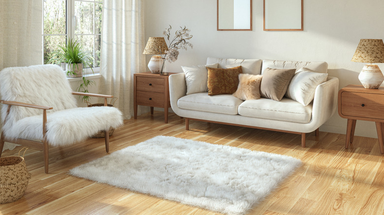 cozy rug in living room