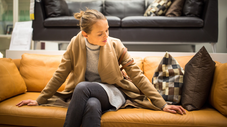 person sitting on a couch