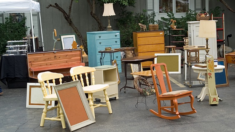 furniture in a lot