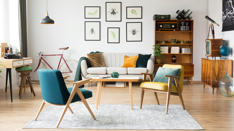 room with trendy furniture
