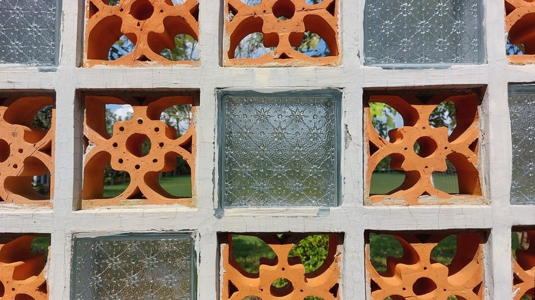 Glass and concrete fence
