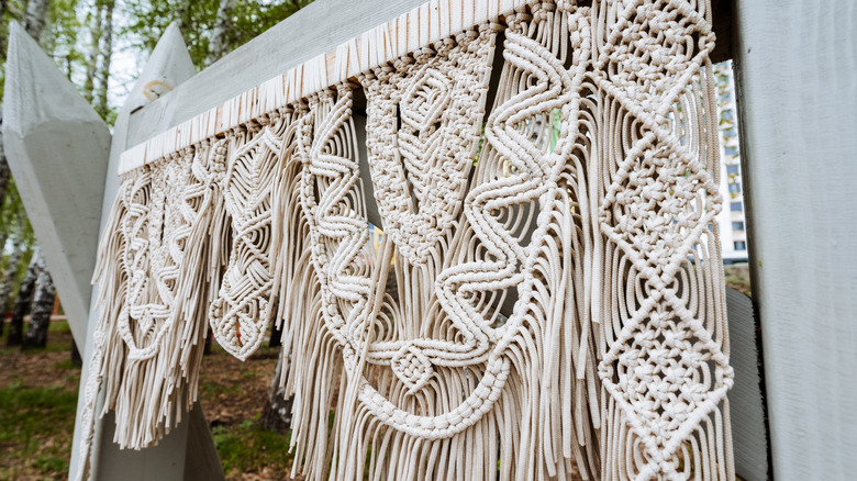 hanging outdoor macrame ppanels