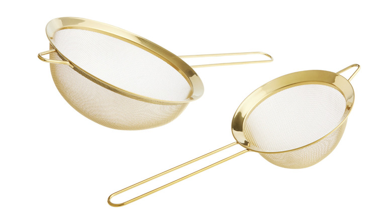 Metal Mesh Strainers from World Market in gold