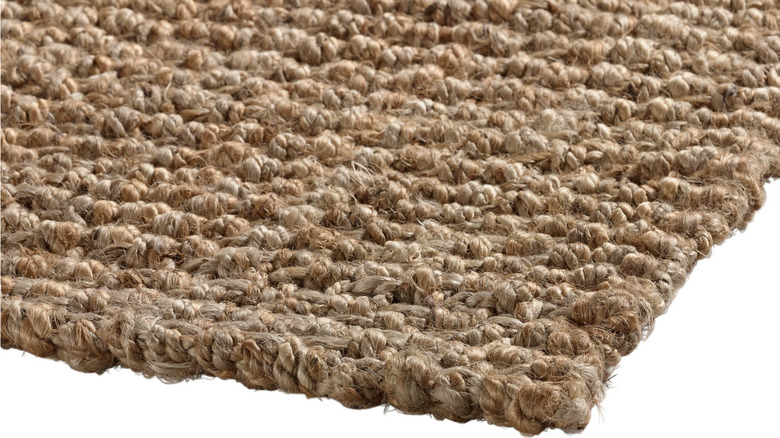 Natural area rug in jute