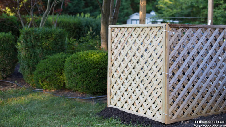 lattice can be used to screen off an electrical eyesore