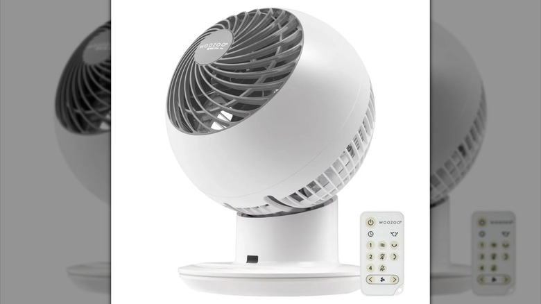 Woozoo globe fan in white